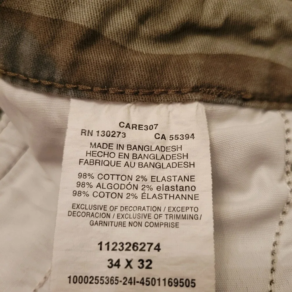 Wrangler Regular Taper Camo Cargo Pants 34x32 Hunting Outdoors Utility Work‎